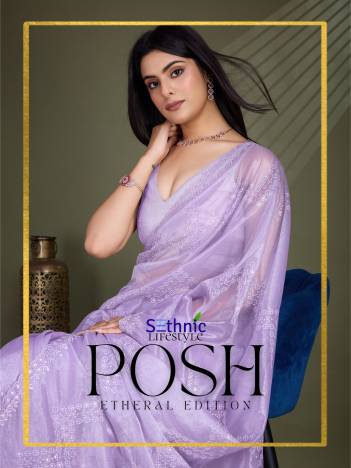 SETHNIC POSH 46001 TO 46003 DESIGNER SAREE WHOLESALER IN INDIA